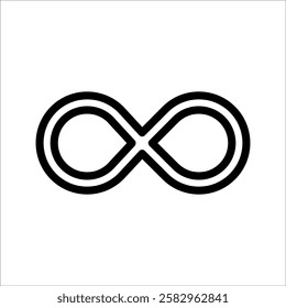 Infinity icon vector isolated on white background.vector illustration, pictogram isolated on white background. color editable