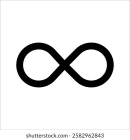 Infinity icon vector isolated on white background.vector illustration, pictogram isolated on white background. color editable