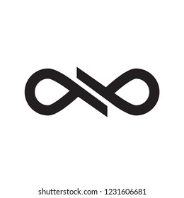 Infinity icon vector logo template trendy