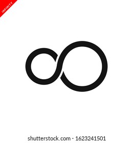 infinity icon vector logo template in trendy flat style 