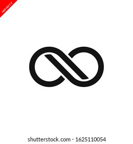 infinity icon vector logo template in trendy flat style 