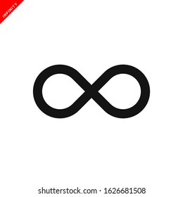 infinity icon vector logo template bin trendy flat style 