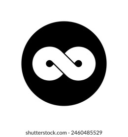 Infinity icon vector. Mobius loop shape illustration sign. unlimited symbol. forever logo.