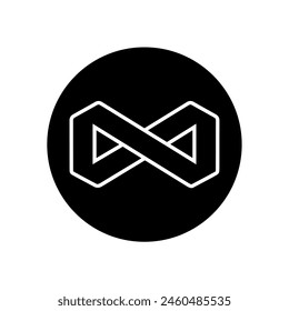 Infinity icon vector. Mobius loop shape illustration sign. unlimited symbol. forever logo.