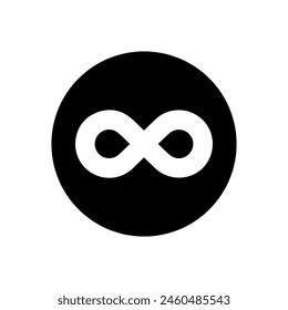 Infinity icon vector. Mobius loop shape illustration sign. unlimited symbol. forever logo.