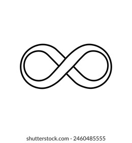 Infinity icon vector. Mobius loop shape illustration sign. unlimited symbol. forever logo.
