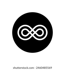 Infinity icon vector. Mobius loop shape illustration sign. unlimited symbol. forever logo.