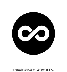 Infinity icon vector. Mobius loop shape illustration sign. unlimited symbol. forever logo.