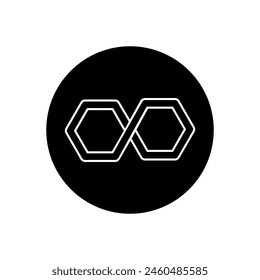 Infinity icon vector. Mobius loop shape illustration sign. unlimited symbol. forever logo.