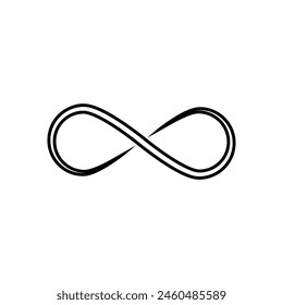 Infinity icon vector. Mobius loop shape illustration sign. unlimited symbol. forever logo.