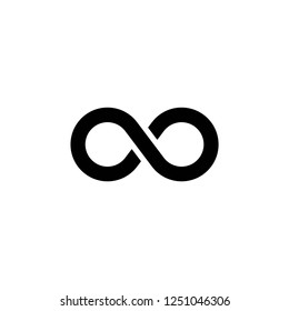 Infinity icon vector on white background editable