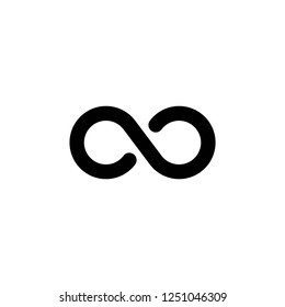 Infinity icon vector on white background editable