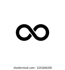 Infinity icon vector on white background editable