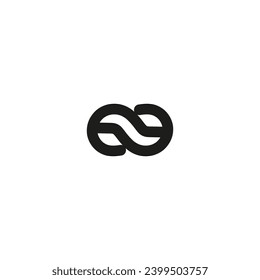 Infinity icon vector on white background editable