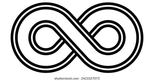 Infinity icon vector on white background editable