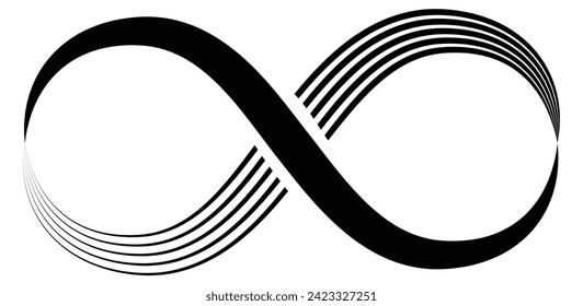 Infinity icon vector on white background editable