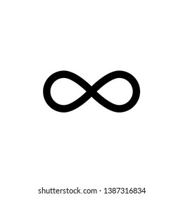 Infinity icon vector. Infinity sign in logo symbol. Trendy flat design style.