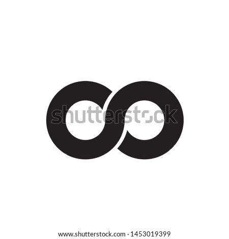 Infinity icon vector. Infinity sign in logo symbol. Trendy flat design style
