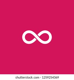 infinity icon vector. infinity sign on pink background. infinity icon for web and app