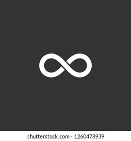 infinity icon vector. infinity sign on black background. infinity icon for web and app