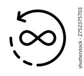Infinity Icon Vector Symbol Design Illustration