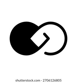Infinity-Symbol, Vektorsymbol-Entwurfsgrafik