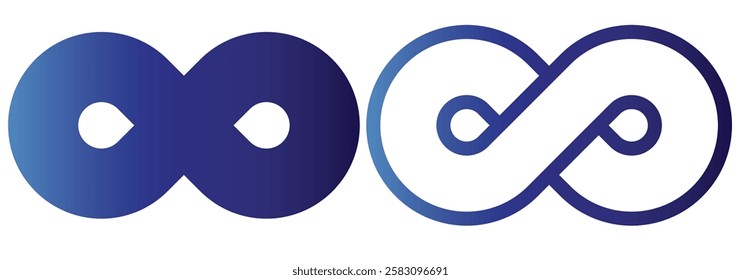 Infinity icon, infinity vector. Symbols of endless, unlimited, infinity symbol.