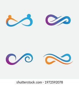 Infinity icon, vector template design