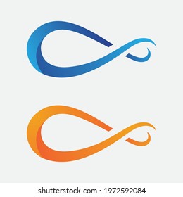 Infinity icon, vector template design