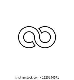 Infinity Icon Vector. Unlimited Sign and Symbol on White Isolated Background.