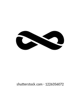Infinity Icon Vector. Unlimited Sign and Symbol in White Isolated Background. EPS 10.