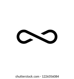 Infinity Icon Vector. Unlimited Sign and Symbol in White Isolated Background. EPS 10.
