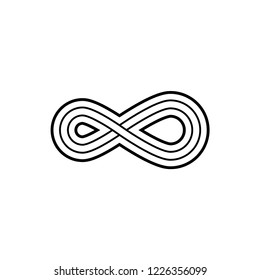 Infinity Icon Vector. Unlimited Sign and Symbol in White Isolated Background. EPS 10.