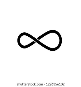 Infinity Icon Vector. Unlimited Sign and Symbol in White Isolated Background. EPS 10.