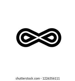 Infinity Icon Vector. Unlimited Sign and Symbol in White Isolated Background. EPS 10.