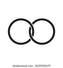 infinity icons isolated on a white background.