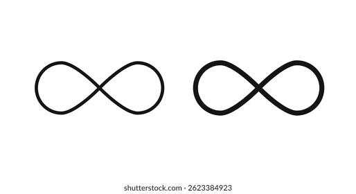 Infinity-Symbole auf weißem Hintergrund für das Web
