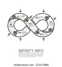 Infinity icons puzzle. Vector illustration