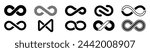 Infinity icons set.Set of infinity symbols. Loop icons set. Vector Illustration