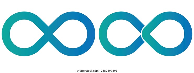 Infinity icons. Infinity symbols. Design elements for unlimited infinity, endless, eternity, loop, discontinuation, and repetition concepts . infinity logo design. vector illustration eps 888