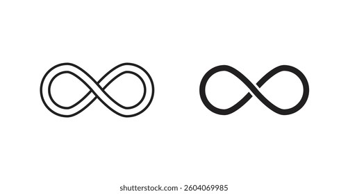 Infinity icons. thin line vector icons