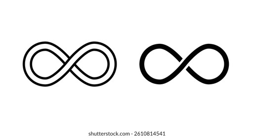 Infinity icons. thin line vector icons
