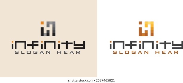 Diseño de logotipo de letra INFINITY IHL para cualquier negocio	