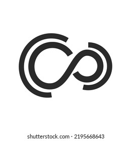 Infinity illustration logo template vector flat design eps 10