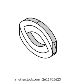 infinity impossible geometric shape isometric icon vector. infinity impossible geometric shape sign. isolated symbol illustration