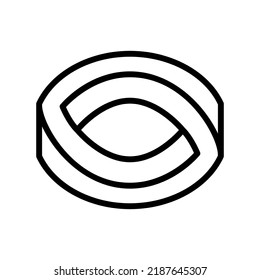 infinity impossible geometric shape line icon vector. infinity impossible geometric shape sign. isolated contour symbol black illustration