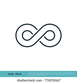 Infinity, Infinite, Endless Symbol Icon Vector Logo Template Illustration Design. Vector EPS 10.