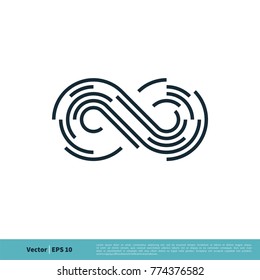 Infinity, Infinite, Endless Symbol Icon Vector Logo Template Illustration Design. Vector EPS 10.