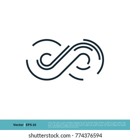 Infinity, Infinite, Endless Symbol Icon Vector Logo Template Illustration Design. Vector EPS 10.