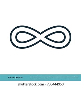 Infinity, Infinite, Limitless Icon Vector Logo Template Illustration Design. Vector EPS 10.